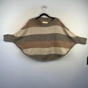 Ann Taylor Loft Wool Blend Striped Cape Sweater Size XS‎ Cropped